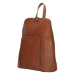 Beagles Hnedý elegantný ruksak kožený „Santa Lucia“ 11L