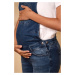 Modré tehotenské džínsy s náprsenkou Trav