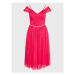 Rinascimento Koktejlové šaty CFC0110393003 Ružová Regular Fit
