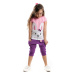 Mushi Girl's T-shirt Capri Shorts Set with Rabbit Leggings