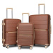 KONO travel set kufrov polypropylén PP - 36L, 60L, 92L - hnedá/apricot