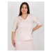 Light pink women's blouse plus size from the set