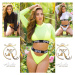 Sexi trojdielne bikiny neonyellow