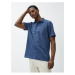 Koton Polo Neck T-shirt with Buttons Stitching Detail, Short Sleeves.