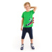 Denokids Naughty Boys Green T-shirt Capri Shorts Set