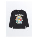 LC Waikiki Crew Neck Long Sleeve Printed Baby Boy T-Shirt