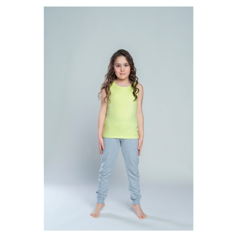 Tola T-shirt for girls with wide straps - lime Italian Fashion