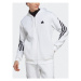 Adidas Mikina Future Icons 3-Stripes Full-Zip Hoodie IC8258 Biela Regular Fit