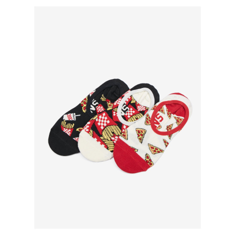 Set of three pairs of women's low socks in white and red VANS - Women's