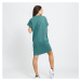 Urban Classics Ladies Organic Cotton Cut On Sleeve Tee Dress zelené