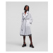 Kabát Karl Lagerfeld Kl Embroidered Lace Coat Biela