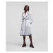 Kabát Karl Lagerfeld Kl Embroidered Lace Coat White