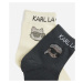 Ponožky Karl Lagerfeld K/Ikonik 2.0 Rhnstn Socks 2 P Čierna