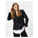 Koton Blazer Jacket Double Breasted Buttoned Pocket Shirt Piece Look