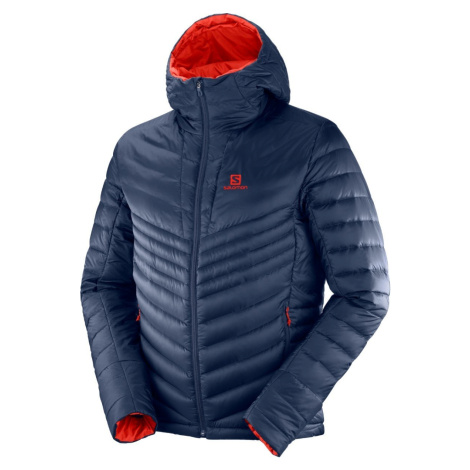 Salomon Haloes Down Hoodie modrá L modrá