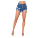 Sexi použité džínsy Hot Pants darkblue