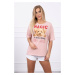 Magic print blouse dark powder pink