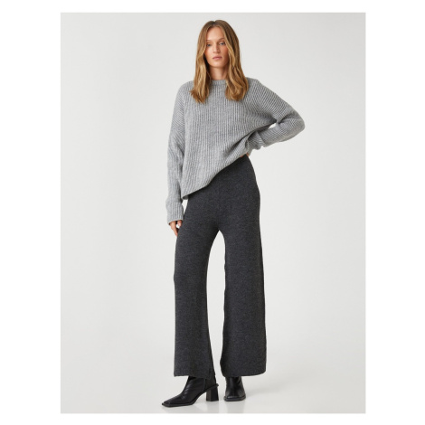 Koton Knitwear Trousers Wide Leg Elastic Waist