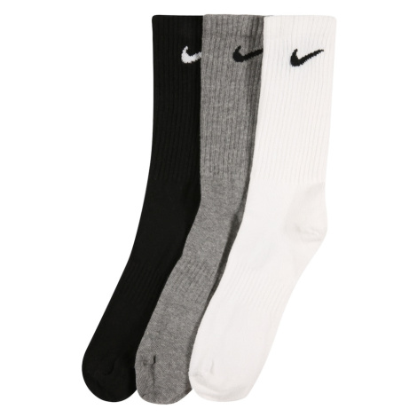 NIKE Športové ponožky 'EVERYDAY'  sivá melírovaná / čierna / biela