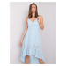 Modré dámske dierované letné šaty na ramienka TW-SK-BI-25480.93-blue