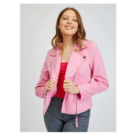 Orsay Pink Women's Leatherette Jacket in Suede - Women