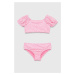Dvojdielne detské plavky GAP ružová farba