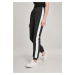 Women's striped crumpled pants blk/wht