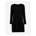 Čierne svetrové šaty s krajkou Hailys Lacy