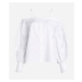 Blúzka Karl Lagerfeld Off Shoulder Embroidery Top White