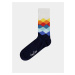 Tmavomodré vzorované ponožky Happy Socks