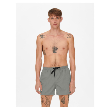 Grey Mens Swimwear ONLY & SONS Ted - Men