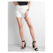 Women's white shorts with belt