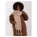 Dark beige long women's scarf