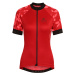 Women's cycling jersey ALPINE PRO BERESSA crimson variant pa