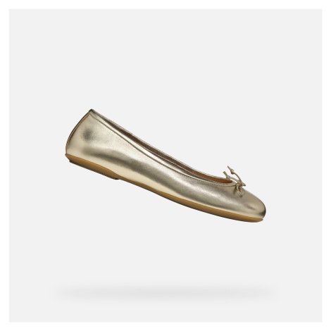 Gold women's ballet flats Geox Palmaria - Women's
