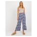 Dark blue palazzo trousers made of viscose fabric SUBLEVEL