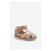 Children's patterned velcro sandals gold Maellita