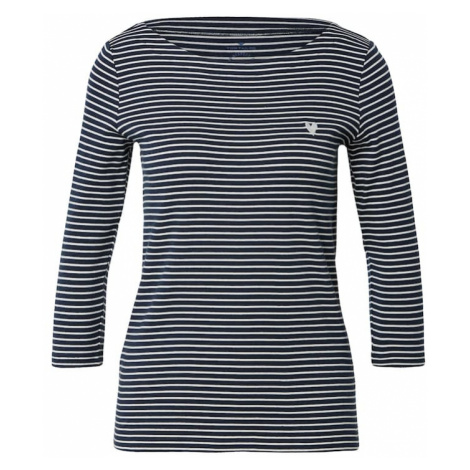 TOM TAILOR Tričko  tmavomodrá / biela