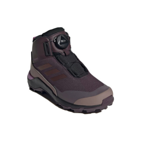 Dievčenské členkové zimné topánky ADIDAS Terrex Winter Mid Boa Rain.RDY shadow maroon red lilac