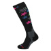 BLIZZARD-Viva Flowers ski socks junior,black/flowers Čierna