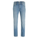 JACK & JONES Džínsy 'MIKE'  modrá denim / hnedá