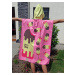 Pončo borntoswim ice cream poncho pink/yellow