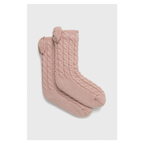 Ponožky UGG dámske, ružová farba