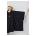 Bunda Lauren Ralph Lauren dámska, čierna farba, prechodná, oversize