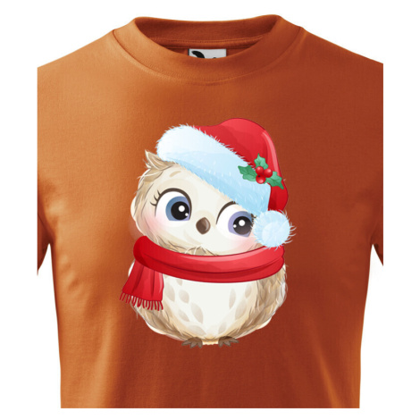 Detské tričko s potlačou Vianočnej sovičky - roztomilé detské tričko