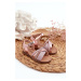 Shiny children's sandals with velcro, pink Delphina