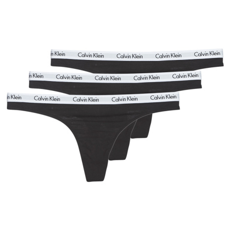 Calvin Klein Jeans  CAROUSEL THONG X 3  String Čierna