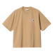 Carhartt WIP W S/S Nelson T-Shirt Dusty H Brown Garment Dyed