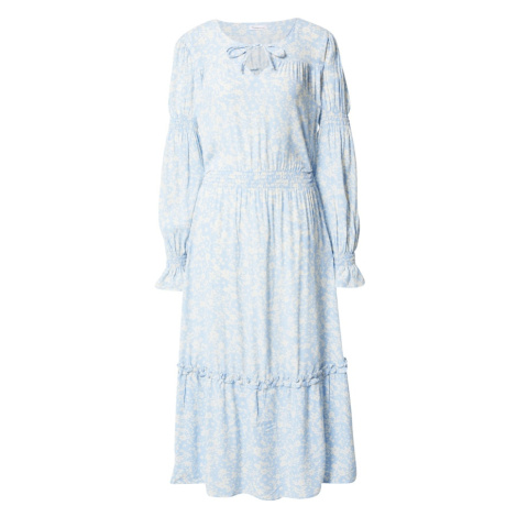 KnowledgeCotton Apparel Košeľové šaty 'FLEUR'  modrá / biela Knowledge cotton