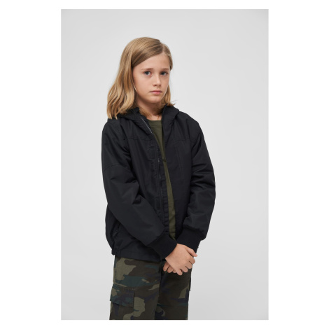 Children's windbreaker with front zipper black